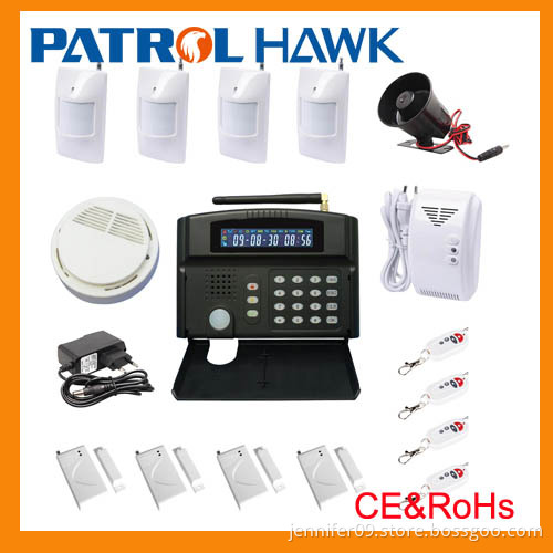 433 MHZ remote control intelligent wireless Industrial gsm wireless Alarm system with special partial zone